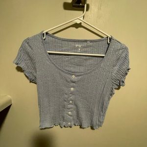 Button down crop top